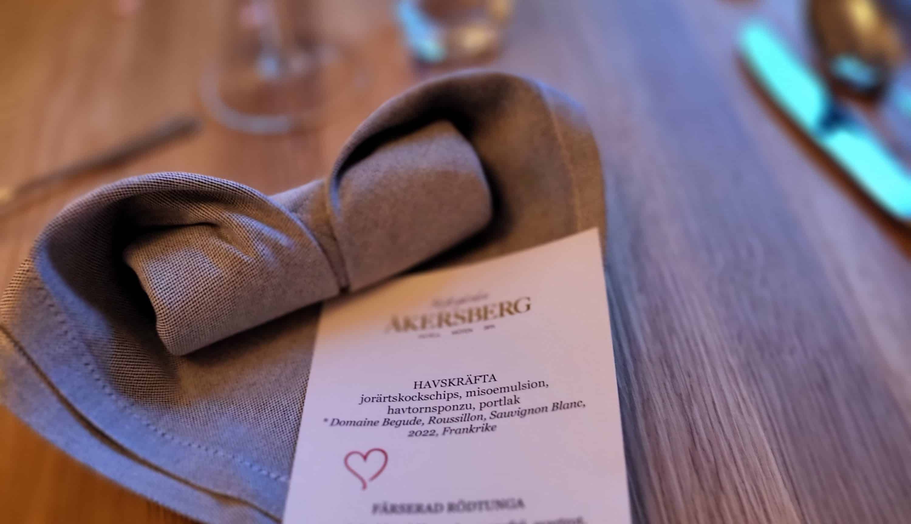 Alla Hjärtans Dag middag på Stiftsgården Åkersberg i Höör.