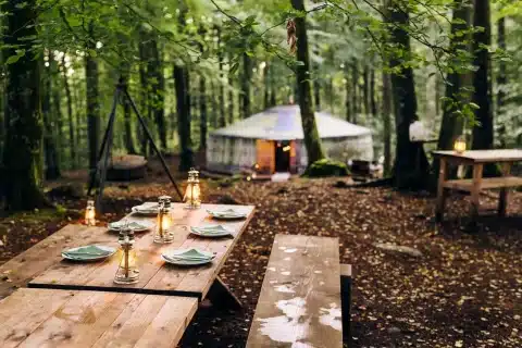 Övernatta på Nyrups Naturhotell i MittSkåne för en naturnära upplevelse.